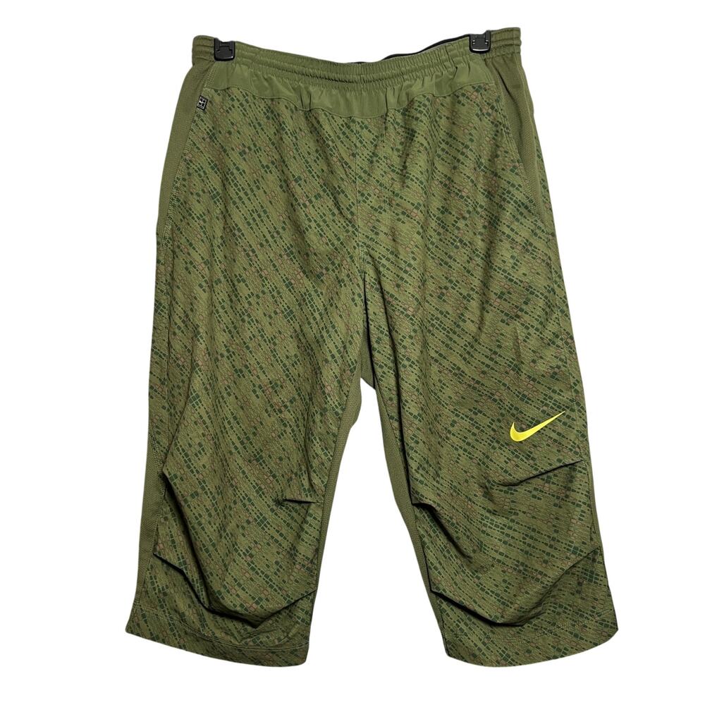 Vintage Nike Court Tennis Capri Shorts SIZE L Green Rafa Nadal Era 205741-300